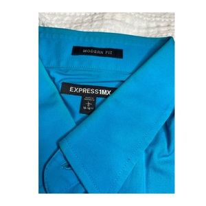 Modern fit blue men shirt